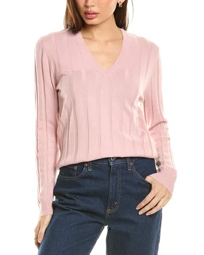 Malo Cashmere Wide Rib Wool & Cashmere-blend Sweater In Pink