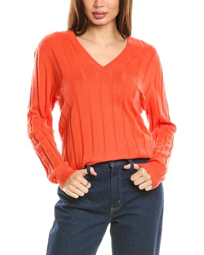 Malo Cashmere Wide Rib Wool & Cashmere-blend Sweater In Red