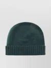 Malo Casual Folded Brim Ribbed Cuff Soft Texture In Gray