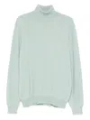 Malo Ciclista Nuovo Basic Roll-neck Sweater In Green