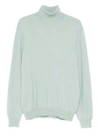 Malo Ciclista Nuovo Basic Roll-neck Sweater In Green