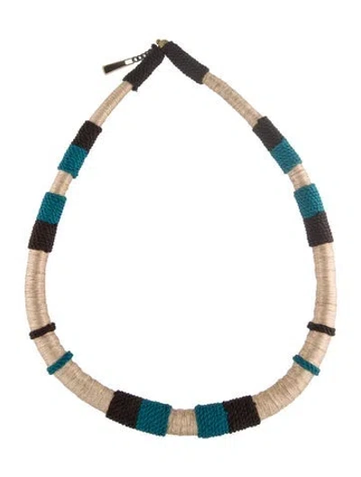 Pre-owned Malo Collana Collar Necklace, 27" In Multi