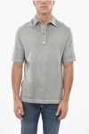 Malo Cotton 4 Buttons Polo In Gray