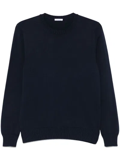 Malo Cotton Crew-neck Sweater In Blue