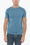 Malo Cotton Crew-neck T-shirt In Blue