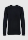 Malo Cotton Crewneck Sweater In Black