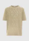 Malo Cotton Crewneck Sweater In Neutral