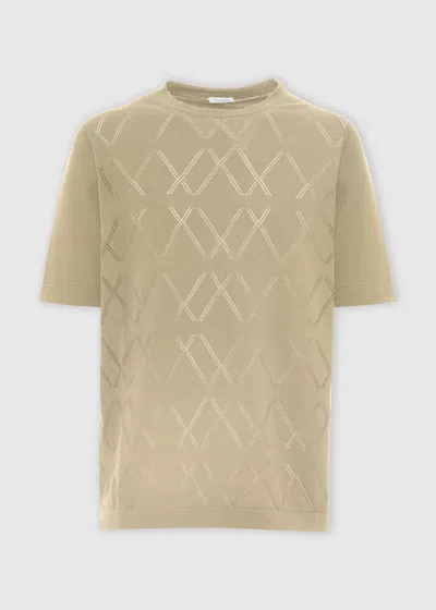 Malo Cotton Crewneck Sweater In Neutral