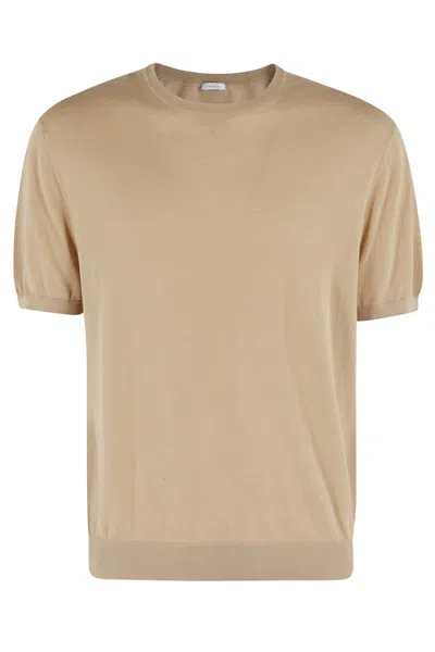 Malo Cotton Mako` Sweater In Brown