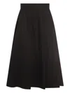 Malo Black Cotton Skirt In Black