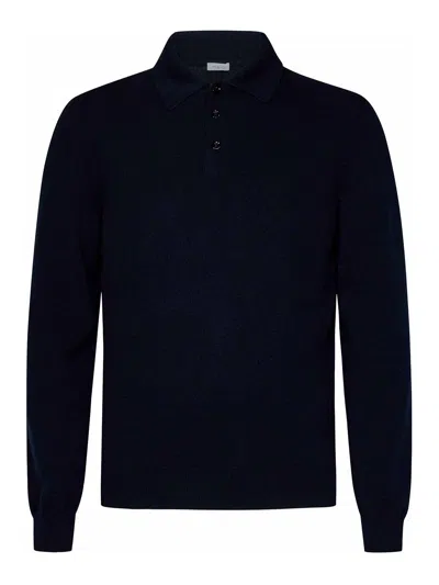 Malo Blue Knit Polo Shirt