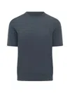 Malo Navy Blue Solid Sweaters In Blue