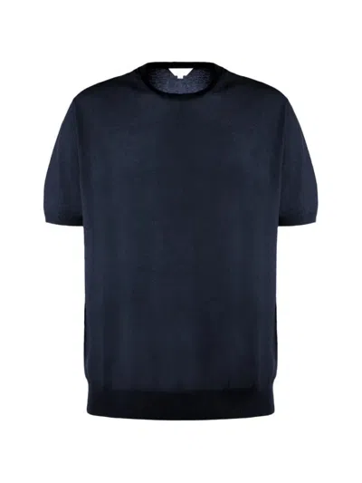 Malo Cotton Round Neck In Blue