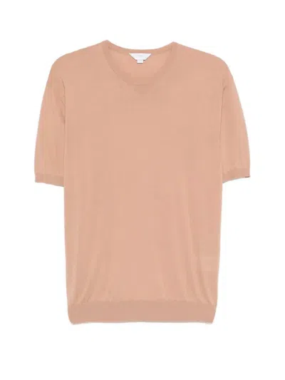 Malo Cotton Round Neck In Brown