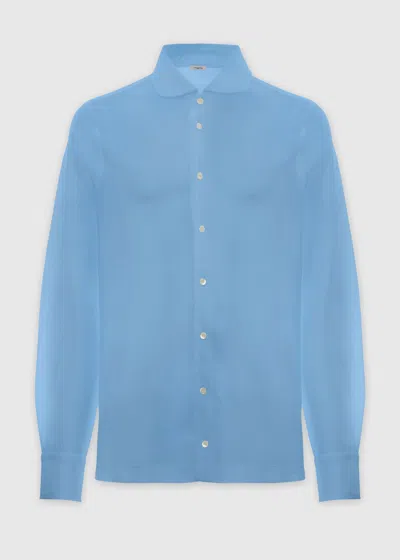 Malo Cotton Shirt In Blue