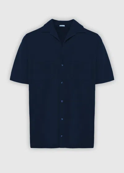 Malo Cotton Shirt In Blue