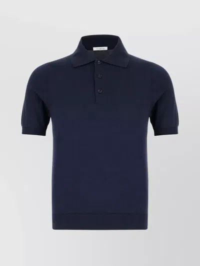 Malo Cotton Shirt With Collar In Blue