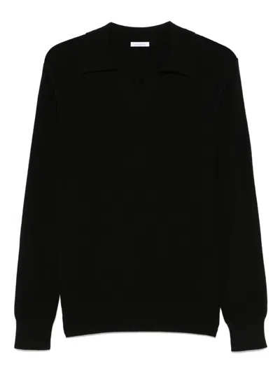 Malo Cotton Sweater In Black