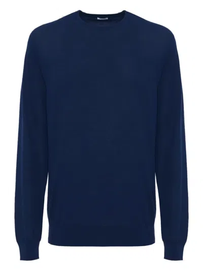Malo Cotton Sweater In Blue