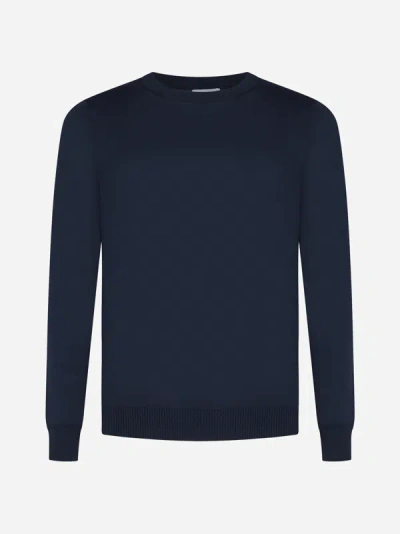 Malo Cotton Sweater In Blue