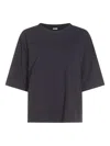 Malo Black Cotton T-shirt In Blue