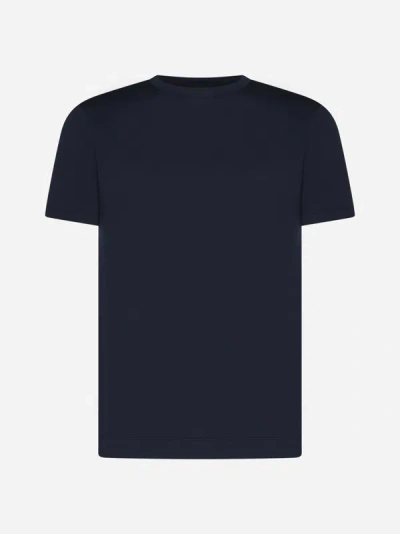 Malo Blue Cotton T-shirt