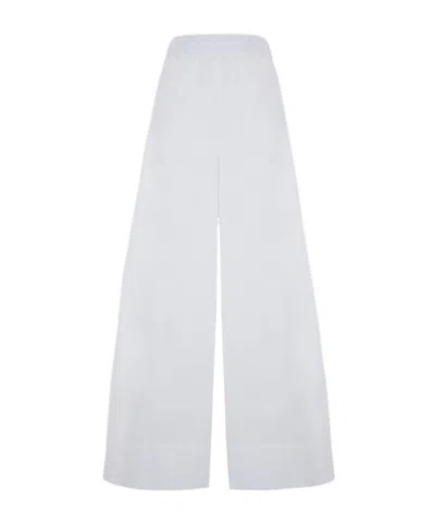 Malo Cotton Trousers In White
