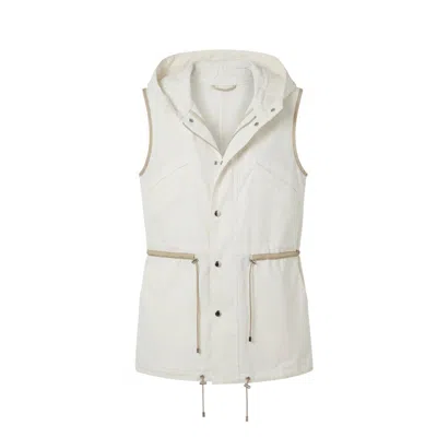 Malo White Cotton Women Jacket In Neutral