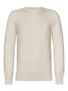 MALO CREAM WHITE CASHMERE CREW NECK SWEATER