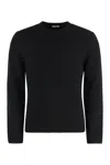 Malo Crew-neck Camel Sweater In Black