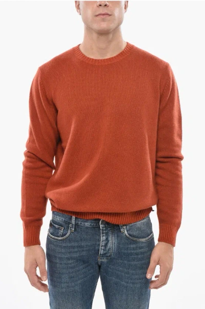 Malo Crew Neck Cashmere Blend Sweater In Brown