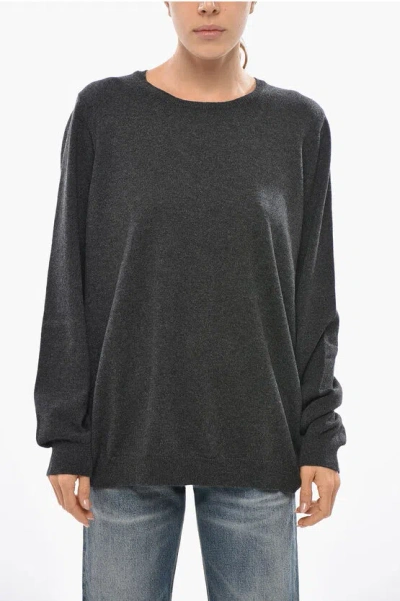 Malo Crew Neck Cashmere Blend Sweater In Black