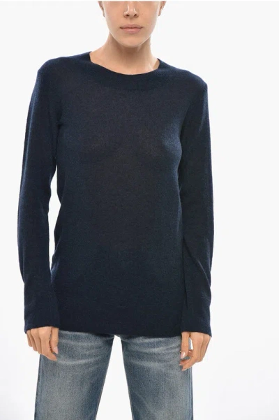 Malo Crew Neck Cashmere Blend Sweater In Blue