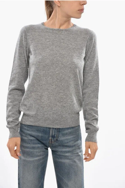 Malo Crew Neck Cashmere Blend Sweater In Gray
