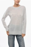 Malo Crew Neck Cashmere Blend Sweater In Gray