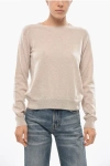 Malo Crew Neck Cashmere Blend Sweater In Neutral