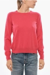 Malo Crew Neck Cashmere Blend Sweater In Pink
