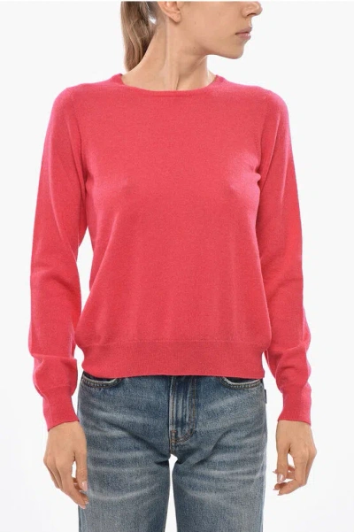 Malo Crew Neck Cashmere Blend Sweater In Pink