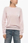 Malo Crew Neck Cashmere Blend Sweater In Pink