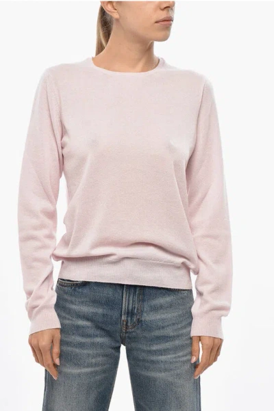 Malo Crew Neck Cashmere Blend Sweater In Pink
