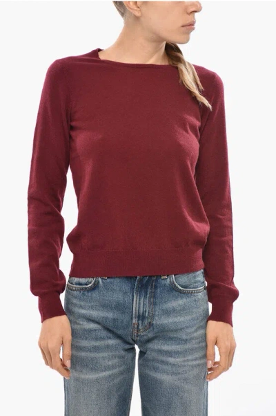 Malo Crew Neck Cashmere Blend Sweater In Red