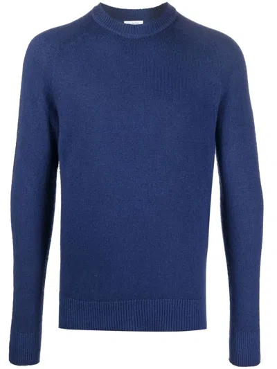 Malo Crew-neck Cashmere Jumper In Blue
