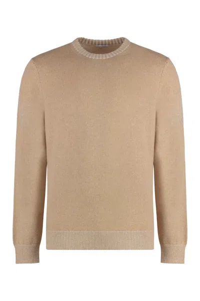 Malo Crew-neck Cashmere Sweater In Beige