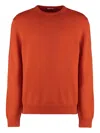 Malo Crew-neck Cashmere Sweater In Orange
