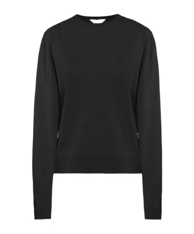 Malo Crew Neck In Cashmere Silk In Black