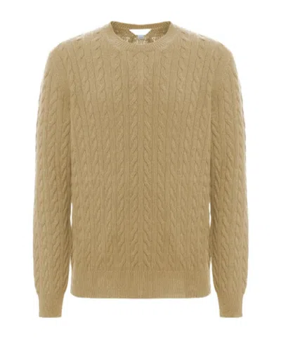 Malo Crew Neck In Luxury Cashmere In Brown