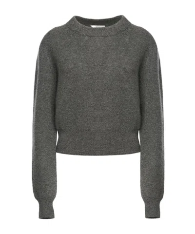 Malo Crew Neck In Luxury Cashmere In Gray