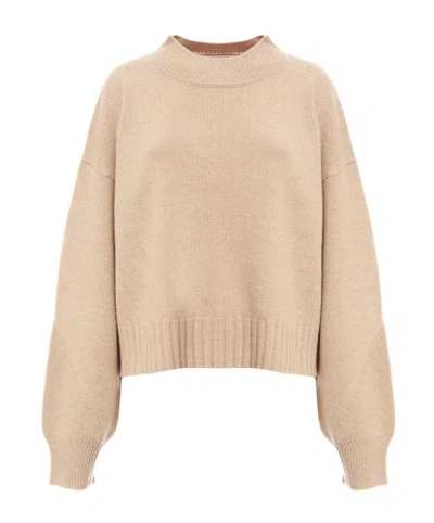 Malo Crew Neck In Luxury Cashmere In Neutral