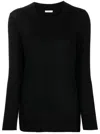 Malo Crew-neck Cashmere Blend Knitwear In Black