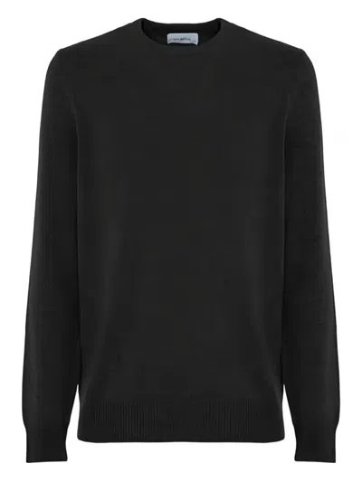Malo Crew-neck Long-sleeve Sweater In Black